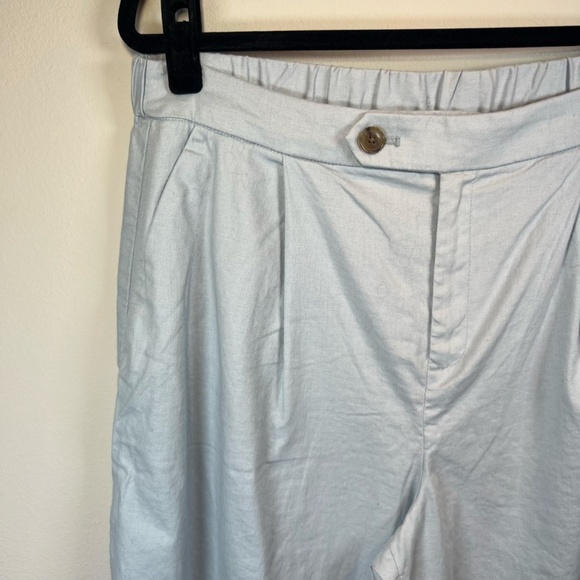 Banana Republic Womens Linen Blend Wide Leg Pleated Trouser Pants Elastic Size 8 - Picture 3 of 14